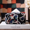 Fantasy three-dimensional tissue box living room tissue box tissue cover tissue bag tissue storage box embroidery + fire tree silver flower + yellow and black
