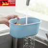 Tuojin kitchen sink drain basket multi-functional storage rack household hanging basket 1 pack (blue thickened version)