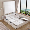 Other custom-made Japanese tatami bed box wardrobe integrated small apartment bedroom storage platform bed 12m single bed white 1 point 8x2 point 4 meter wardrobe with top cabinet other assembled box bed