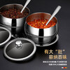 Tuojin German imported quality 304 stainless steel seasoning jar kitchen combination set household salt shaker bottle chili seasoning box double flavor with spoon and tray