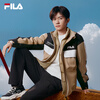 FILA Men's Yiyang Qianxi Same Style Down Jacket Two-piece Set 2025 Winter New Casual Warm Hooded Jacket Algae Brown-LK S 165/88A/S