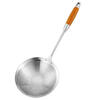 Miaopule 304 stainless steel colander filter sieve kitchen household noodle spoon large sieve dumpling frying hot pot fishing spoon 18cm extra thick 304 stainless steel handle (with double hooks)
