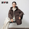 Yalu Short Down Jacket Women's 2025 Winter New Premium Coffee Color Waist Slimming Hooded Warm Jacket