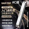 Dongfangding 24-hole polyphonic harmonica student C key adult entry practice beginner harmonica t2403 professional performance level 2.0 #C key = bD key = flat d key