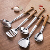 Tuojin stainless steel spatula, frying spatula, soup spoon, colander, rice spoon, cooking tools, household kitchen utensils, kitchen supplies, spatula + frying spatula + soup spoon + colander + rice spoon