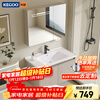 KEGOO bathroom cabinet ceramic integrated washbasin solid wood mirror cabinet combination bathroom washbasin washbasin 70cm K8071