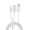 Pinsheng is suitable for Huawei and Apple two-in-one data cable charging cable type-c interface one-to-two PD fast charging C port iPhone15promax/14/13/12 Xiaomi mobile phone universal USB interface Apple + Type-C two-in-one 1 meter white