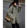 Demana 50D cotton feel imitation memory winter light luxury frosted velvet feel 90 duck down gradient plaid down jacket for women