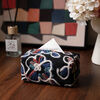 Fantasy three-dimensional tissue box living room tissue box tissue cover tissue bag tissue storage box embroidery + fire tree silver flower + yellow and black