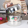 Jiaxing composite bottom stainless steel double grate steamer thickened double layer large steamer cooking pot stew soup pot 2 grates steaming rice dumpling steamer Jiaxing composite bottom double grate steamer 2 layers 30cm