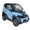 New four-wheeled electric vehicle, new energy, mobility scooter for the elderly to pick up and drop off children, Laotoule, small family car, ladies micro mini, fully enclosed battery car with air conditioning, Temple Blue (battery not included), consult customer service to select the battery