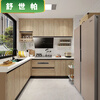 Qinkai cabinets customized integrated kitchen quartz stone countertops L-shaped home decoration stove cabinet integrated kitchen cabinets prepaid