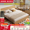 Quanyou Home Nordic log style bed 1.8m x 2m master bedroom simple modern home wooden double bed
