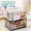 Desktop Acrylic Transparent Storage Box Flip-top Desktop Cosmetics Dustproof Storage Box Snacks and Miscellaneous Organizing Box HD Large Capacity Transparent Gray One Pack