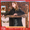 Sancai 2025 new winter double-sided woolen coat long round neck for women