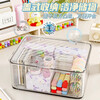 Desktop Acrylic Transparent Storage Box Flip-top Desktop Cosmetics Dustproof Storage Box Snacks and Miscellaneous Organizing Box HD Large Capacity Transparent Gray One Pack