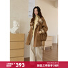 Mystery Show Two-Wear Plaid Double-sided Woolen Coat 2025 Autumn and Winter New Women's Autumn and Winter Retro Woolen Coat Mid-Length Brown Yellow Kagge Jacket S