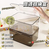 Desktop Acrylic Transparent Storage Box Flip-top Desktop Cosmetics Dustproof Storage Box Snacks and Miscellaneous Organizing Box HD Large Capacity Transparent Gray One Pack