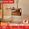 Lin's home retro mobile bedside table sofa side table bay window desk small apartment writing computer table wood industry BG056
