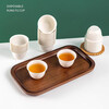 Starson rice husk disposable water cup Kung Fu tea cup small portable tea set office home drinking tea cup thickened rice husk tea cup 100 + 1 storage cup holder