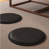 Japanese futon home waterproof cushion tatami balcony bay window cushion floor Zen leather memory foam round cushion-wild ink coffee brown diameter 35cm waterproof and oil-proof