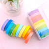 Ruoyu high-value single roll tape hand account sticker tape theme hand account diy decoration material stickers children's handmade solid color hand-teared stickers full roll color school stationery gift