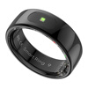 Universal smart ring for Apple mobile phone, good-looking gift for couples, step counting, running, measuring heart rate, blood oxygen, sleep, black, Hipto brand smart ring No. 8 (18.20mm)