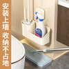 Yingsuyu Suction Cup Toilet Brush Set Home No Dead Angle Bathroom Wall-mounted No-Punch Toilet Cleaning Brush Toilet Cleaning Artifact Gun Ash 1 Pack (Toilet Brush + Gap Brush + Storage Rack)