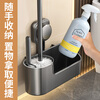 Yingsuyu Suction Cup Toilet Brush Set Home No Dead Angle Bathroom Wall-mounted No-Punch Toilet Cleaning Brush Toilet Cleaning Artifact Gun Ash 1 Pack (Toilet Brush + Gap Brush + Storage Rack)