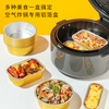 Tang Zong Chopsticks Disposable Aluminum Foil Box 1800ml*5 Thick Lunch Box Lunch Box with Lid Takeaway Rectangular Picnic