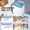 Midea freezer household commercial horizontal display cabinet refrigerated fresh-keeping cabinet ice cream frozen freezer with lock fruit beverage wine refrigerator small ice cream freezer 100 liters four-speed temperature control glass door with lock MS-105LGE