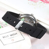 Universal silicone rubber watch strap black suitable for Casio Citizen Armani ck Tissot dw men's and women's wristband (C24) dark blue strap 16mm