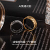 SHAKESPEARE Smart Ring Sleep Monitoring Female Niche Design Couple Ring Light Luxury Crushed Ice Gold No. 15