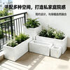 Star rudder rectangular imitation stone anti-crack cement pot long strip flower trough extra large cement board flower box roof terrace flower planting artifact imitation stone white background with black spots on the surface 30*30*30 cm length, width and height with drainage outlet