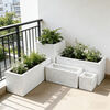 Star rudder rectangular imitation stone anti-crack cement pot long strip flower trough extra large cement board flower box roof terrace flower planting artifact imitation stone white background with black spots on the surface 30*30*30 cm length, width and height with drainage outlet