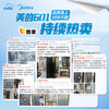 Midea Xiong Dundun 601L cross-door refrigerator ultra-thin zero-embedded dual system 2.0 ultra-large capacity first-level sterilization and frost-free household refrigerator BCD-601WUSPZM(E) 601L Habeida