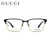 Gucci (GUCCI) glasses frame men's business eyebrow frame myopia glasses anti-blue light astigmatism women's square frame slimming GG0756OA GG0756OA-002 black gold single frame (frame only - can be tried on)