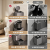 MWKW Japanese toilet brush without dead corners, toilet suction cup wall-mounted with base, bathroom storage brush, gap household, standard toilet brush set, deep space gray, ingenious craftsmanship - strong adsorption - ventilation and draining