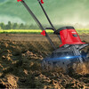 YAT 1400W small micro tiller rotary tiller new cultivator multi-functional micro tiller scarifier agricultural micro tiller 5602 plug-in model + 4 blades - plug-in model