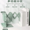 Class 2, Grade 3, Desktop retractable book stand, book storage rack with pen holder, book clips, fixed book stand, student table folding bookshelf for high school student classroom, extra thick, matcha green + pen holder + storage box + hook