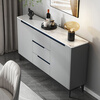 Faelli Italian slate dining table cabinet integrated wall cabinet storage cabinet modern simple entrance cabinet kitchen storage tea cabinet white cabinet + 12MM slate surface customized sideboard 100*30CM