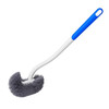 New toilet brush full angle bathroom household toilet brush toilet brush long handle wall-mounted wall-mounted cleaning brush gray 1 pack + hook