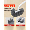 New toilet brush full angle bathroom household toilet brush toilet brush long handle wall-mounted wall-mounted cleaning brush gray 1 pack + hook