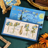 Jiamo retro oil painting bookmark gift box teacher thank you gift high-end exquisite metal vase bookmark high-value Van Gogh cultural and creative souvenirs Teacher's Day practical back-to-school gift for teachers