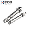 Guwanji 304 stainless steel expansion screw bolt extended pull explosion screw external expansion pipe nail explosion screw large national standard M10*100 1 piece -304 material