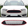 Litian is suitable for retrofitting CTCC honeycomb bright black paint grille on 15/17/18 new Focus hatchback and sedan, honeycomb red frame model, new Focus, Ford Focus-sedan