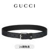 GUCCI Gucci interlocking double G detail belt 3.5cm wide black 95cm