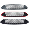 Litian is suitable for retrofitting CTCC honeycomb bright black paint grille on 15/17/18 new Focus hatchback and sedan, honeycomb red frame model, new Focus, Ford Focus-sedan