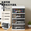 Wofuyou desktop storage box student desk stationery storage cabinet basket office A4 paper storage drawer-type organizing box white bracket + transparent black drawer medium size 2 layers