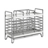 Platinum High Quality Stainless Steel Chopstick Barrel Wall-mounted No-Punch Chopstick Cage Storage Box Chopstick Cage Chopstick Barrel Rack Basket for Ventilation and Drainage Stainless Steel-Simple Style/2 Grids Countertop/Wall-Hanging Dual-Use